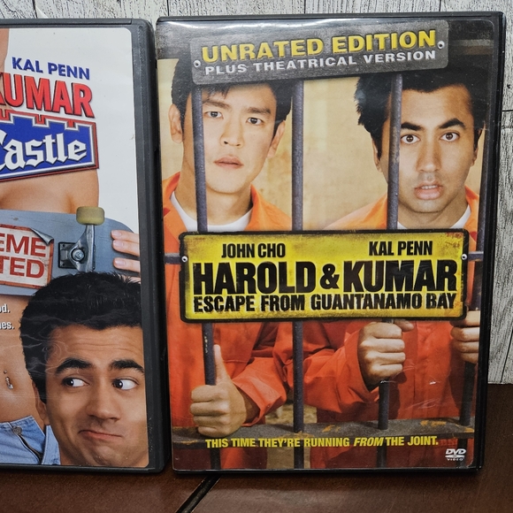 Harold & Kumar Lot of 2 DVDs Go To White Castle/Escape From Guantanamo Bay - Picture 3 of 7